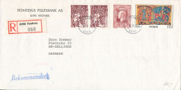 Norway Registered Bank Cover Sent To Denmark Vestnes 19-6-1977 (Romsdals Fellesbank A/S.) - Storia Postale