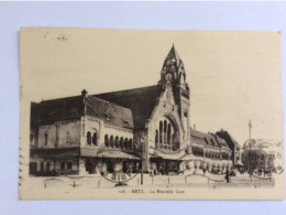 METZ (57) : La Nouvelle Gare - 1923 - Gares - Sans Trains