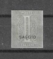 Italien - Selt./ungebr. Bessere FM Als Probedruck (SAGGIO) Aus 1863 - RAR! - Ungebraucht