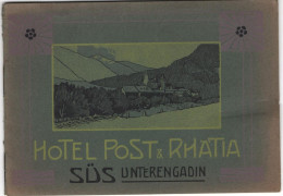 Hotel Post & Rhätia - Süs Unterengadin - & Hotel, Booklet - Documenti Storici