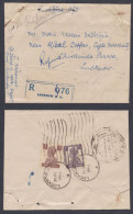 Inde British India 1946 Used Registered Cover, Lucknow, Refused, Return Mail, King George VI Stamps - 1911-35 King George V