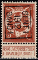 Typo 34B (GENT 1  1912  GAND 1) - **/mnh - Typos 1912-14 (Lion)