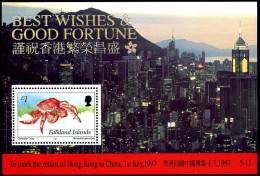 Falkland - 1997 - Marine Life (Crab) - Yv Bf 16 - Crustacés