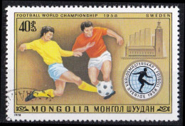 Mongolei 1978  Fußballweltmeisterschaft - Schweden 1958 O/used (A5-19) - 1958 – Svezia