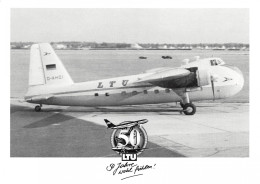 LTU 50 Jahre Werbekarte Bristol 170 D-AHOI -Transportflugzeug Ngl #151.637 - Autres & Non Classés