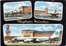 München Flughafen Mehrbildkarte Mit Flugzeugen Gl1966 #151.502 - Andere & Zonder Classificatie