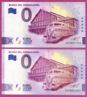 0-Euro VEFH 01 2022 MUSEO DEL FERROCARRIL - MADRID Set NORMAL+ANNIVERSARY - Private Proofs / Unofficial