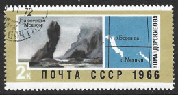 Russia 1966. Scott #3282 (U) Medny Island And Map - Usados