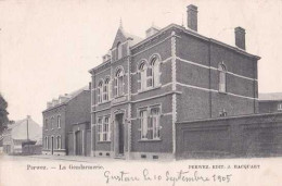 Perwez - La Gendarmerie - Circulé En 1905 - Dos Non Séparé - TBE - Perwez