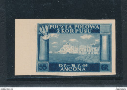 1946 CORPO POLACCO, N° 6b , 55 G. Rosso Bruno , NUOVO SENZA GOMMA , (*) Certifi - 1946-47 Período Del Corpo Polacco