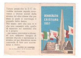 DEMOCRAZIA CRISTIANA - Tessera Intestata 1957 - SEZIONE DI BOSCO MARENGO - Mitgliedskarten
