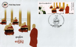 MYANMAR 2019 Mi 471 RELIGIOUS EXAMINATION FESTIVAL FDC - Buddismo