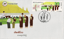 MYANMAR 2019 Mi 473 SAYEDANMÈ FESTIVAL FDC - Buddismo