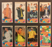 Lot Of 8 VIDAL Bubble Gum BACKSTREET BOYS 1997 Advertising Stickers. Testo Italiano Con Figurina Premio. Наклейки - Andere & Zonder Classificatie