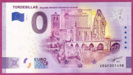 0-Euro VEGF 01 2021 TORDESILLAS - VILLA DEL TRATADO Y RESIDENCIA DE REYES - Private Proofs / Unofficial