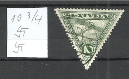 LETTLAND Latvia 1931 Michel 177 B Perforated 10 3/4 WM Normal Vertical O - Lettonie