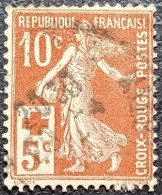 N°147 Semeuse 10c +5c Rouge. Oblitéré. - Used Stamps