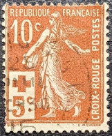 N°147 Semeuse 10c +5c Rouge. Oblitéré. - Used Stamps