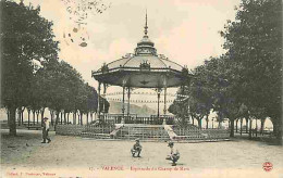 26 - Valence - Esplanade Du Champ De Mars - Animée - Kiosque à Musique - CPA - Oblitération Ronde De 1908 - Voir Scans R - Valence