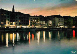 34 - Sète - La Marine Vue De Nuit - Bateaux - Flamme Postale De Sète - CPM - Voir Scans Recto-Verso - Sete (Cette)