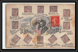 49232 N°138 Semeuse 10c Le Langage Des Timbres 1908 Marseille National France Carte Maximum (card) - ...-1929