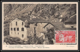 57076 N°105 La Maison Des Vallées 1947 Andorre Andorra Carte Maximum (card) édition Claverol - Cartoline Maximum