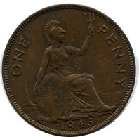 PENNY 1945 UK GBAN BRETAÑA GREAT BRITAIN Moneda #AZ829.E.A - D. 1 Penny