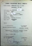 WW2 – 1945 CLN DIVISIONE VAL TARO - PARMA - CORPO VOLONTARI DELLA LIBERTA' - Partigiani – S6885 - Documents