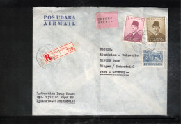 Indonesia 1960 Interesting Airmail Registered Letter - Indonésie