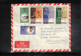 Indonesia Sport- Boxing,Cycling Interesting Airmail Letter - Indonesia