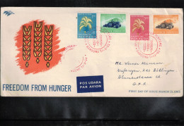 Indonesia 1963 Freedom From Hunger Interesting Airmail Letter FDC - Indonesien