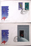 1962-POLONIA I^volo Spaziale In Coppia + Foglietto (1209/10+FG 33) Su Due Fdc - FDC