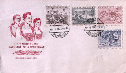 1952-CECOSLOVACCHIA Sport Serie Cpl. (657/0) Su Fdc - FDC