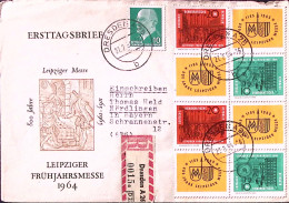 1964-GERMANIA DDR Fiera Di Lipsia Due Serie Cpl. (715/6) Fdc Racc. - Lettres & Documents