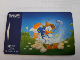 NEW ZEALAND  MAGNETIC $5,-/DISNEY  DONALD DUCK  /ADDB/    ADVERTISING CARD / MINT   **16763** - Neuseeland