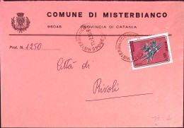 1976-30 RESISTENZA Lire 150 Isolato Su Busta Misterbianco (11.2) - 1971-80: Marcofilie