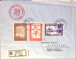 1947-Jugoslavia Torneo Sportivo Belgrado Serie Completa Fdc Raccomandata - Lettres & Documents