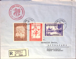 1947-Jugoslavia Torneo Sportivo Belgrado Serie Completa Fdc Raccomandata - Brieven En Documenten