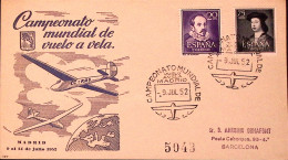 1952-SPAGNA Camp. Mond. Volo A Vela/Madrid (9.7) Ann. Spec. - Lettres & Documents