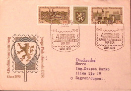 1976-GERMANIA DDR . Giornata Filatelia Serie Cpl. Fdc Per La Jugoslavia - Cartas & Documentos