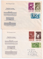 1967-GERMANIA DDR Quadri Celebri Persi Serie Cpl. (983/8) Su Due Fdc - Brieven En Documenten