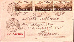 1937-Posta Militare N.105/EMISSIONE B C.2 (28.1) Su Busta Via Aerea Affrancata E - Erythrée