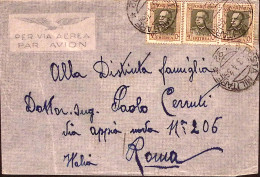 1936-Posta Militare/N 92 C.2 (3.4) Su Busta Via Aerea Affrancata Eritrea - Erythrée