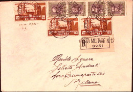 1936-Posta Militare N 12 C.2 (11.8) E Lineare Su Raccomandata Affrancata Eritrea - Erythrée