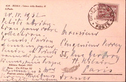 1932-Vaticano CONCILIAZIONE C.75 (7) Isolato Su Cart. Per La Francia - Storia Postale