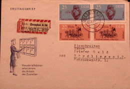 1964-GERMANIA DDR Artisti Celebri Coppie P. 20 E 25 (712/3) Su Racc. - Storia Postale