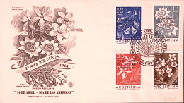 1961-Argentina Giornata Americani Serie Cpl. (639/2) Su Fdc - FDC