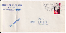 1968-CODICE POSTALE Lire 40 (1052) Isolato Su Fattura Commerciale - 1961-70: Marcophilia