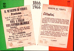 1966-VERONA Centenario Unione All'Italia (15.4) Annullo Speciale Su Cartolina - 1961-70: Marcofilie