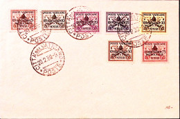 1939-VATICANO SEDE Vacante Sette Valori (serie Completa Su Busta (20.2) - Cartas & Documentos
